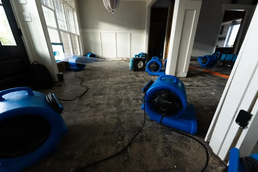 A leaking appliance supply line flooding a Riverton, NJ floor