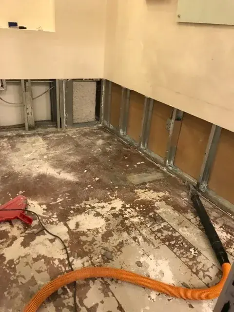 A frozen and split pipe in a cold Riverton, NJ basement