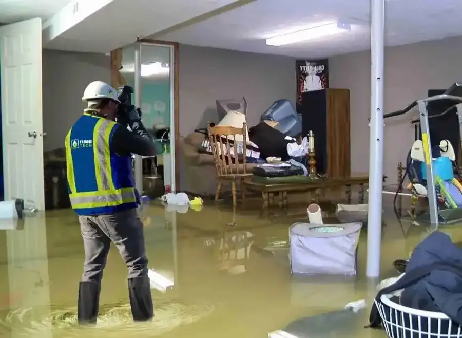 Storm and flood water cleanup underway in a Riverton, NJ home